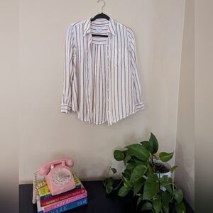 Isabel Striped Button-Up Shirt